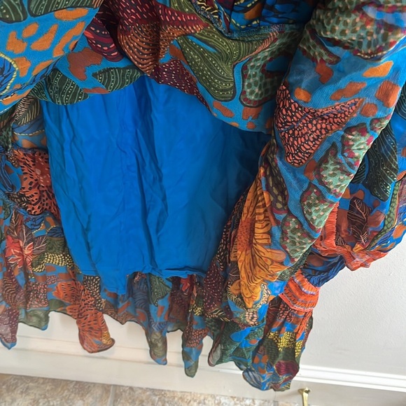 Farm Rio Puff Sleeve Maxi Dress Size M NWT - Picture 10 of 16